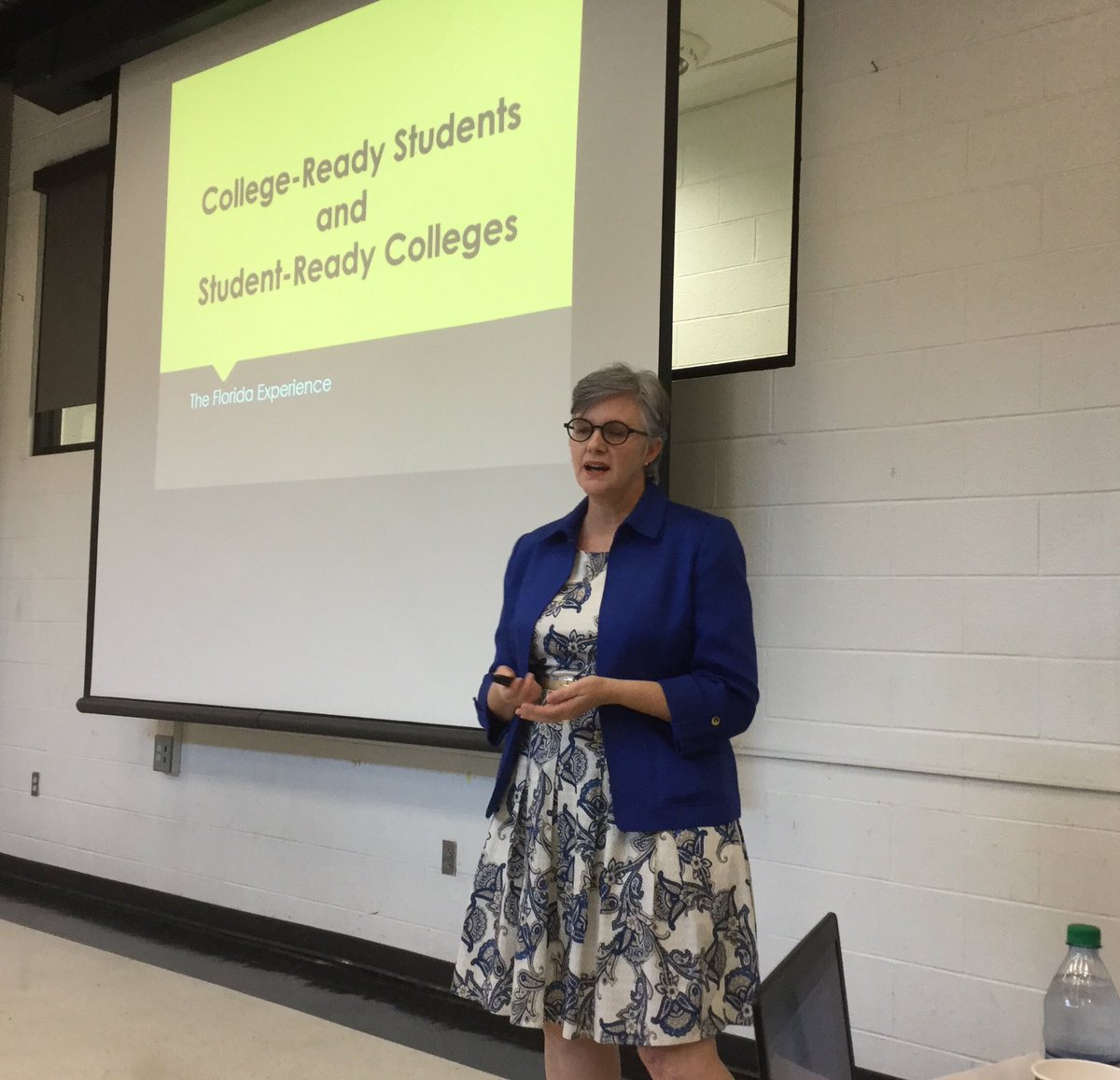 Wesante's tweet image. Dr. Julie Alexander Vice Provost for Academic Affairs, Miami-Dade Community College talks about the 
Florida Experience in developmental education reform. @germannacc #developmentalEd