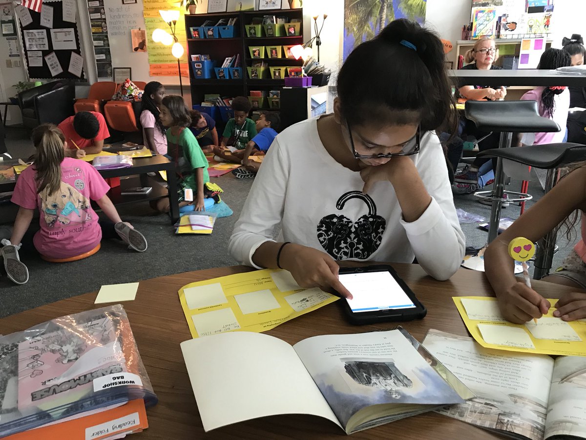 Micel: “How old was Abe Lincoln when he died?” Me: “I don’t know...you should look it up and then teach me.” This little lady couldn’t stop researching! I ❤️ Book Clubs, their conversations &amp; their influence! #justgowithit #reallifelearning #curiosity #weinkaty