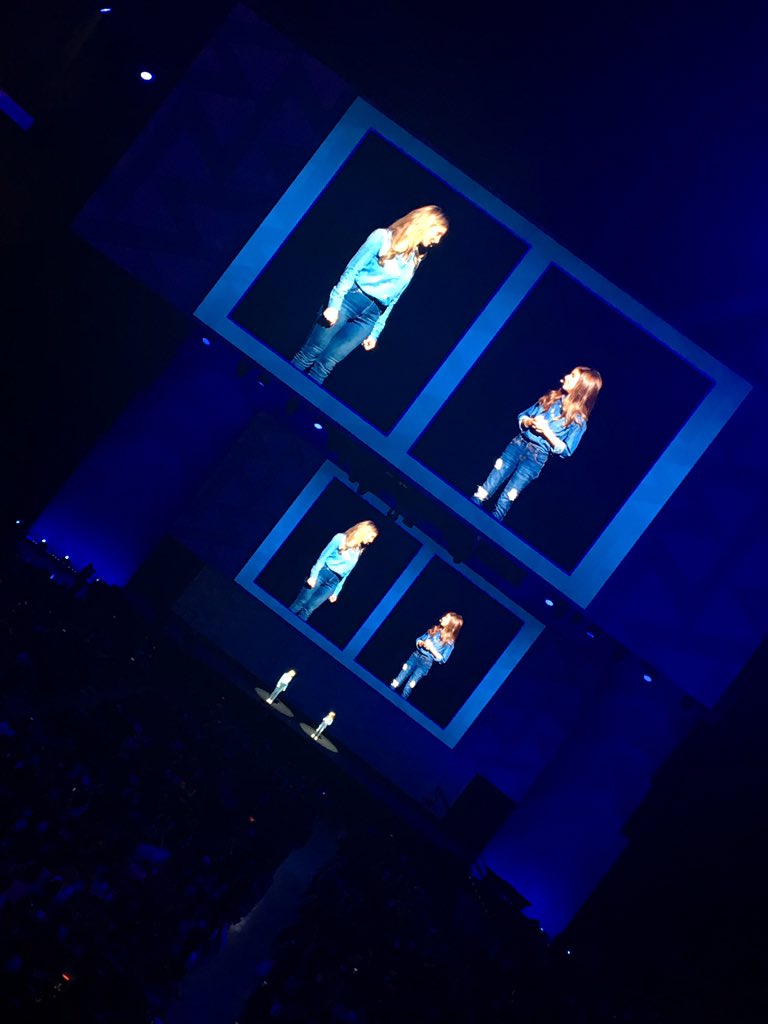notesgirl's tweet photo. You will find your people. Surround yourself who people who say you can. You are contributing to tech as only you can. Performance of speaking to my younger/older self. #ghc18 #IBMatGHC https://t.co/tQ3iU4OsXW