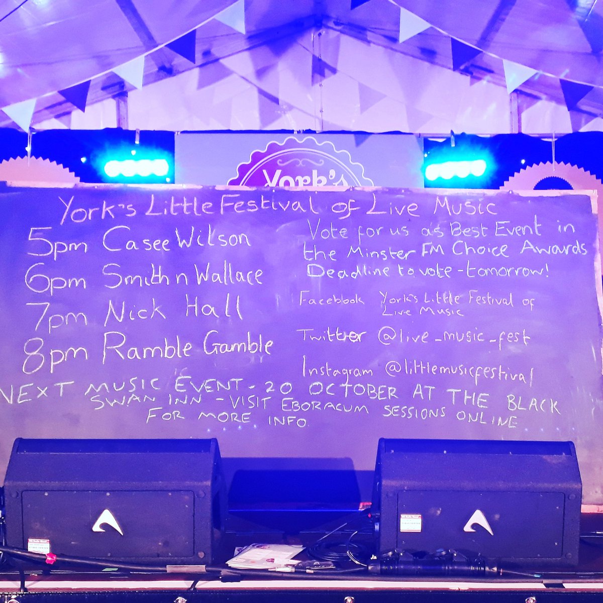 What a great night! Tomorrow is the finale of York's Little Festival of Live Music.

After tomorrow the festival will be taking an extended break which means there will be NO festival in 2019. So come down and show your support.