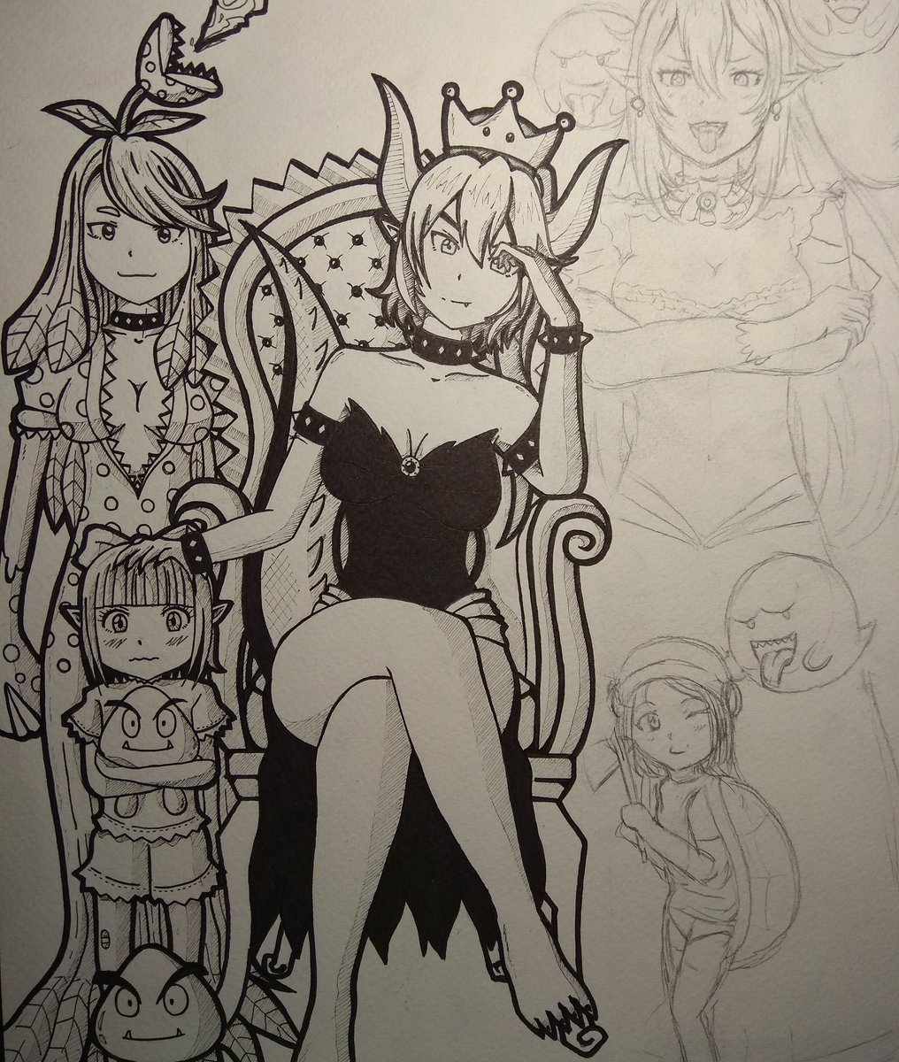 Al_Drine's tweet photo. Half way done! #Bowsette #クッパ姫 #bowserette #Bowsett #bowser follow me on IG: al_drine 😋 https://t.co/WyQTCska1T