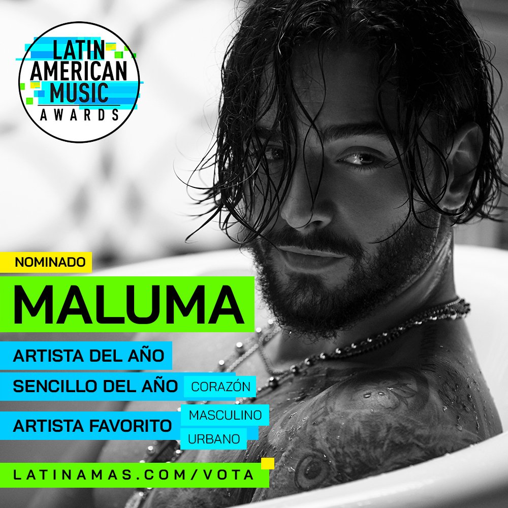 maluma's tweet photo. Vota en los premios @latinamas, entra ya a https://t.co/Mrst1FPqMS ¡Contamos con su apoyo! 🔥 https://t.co/T2iSa1f8fh