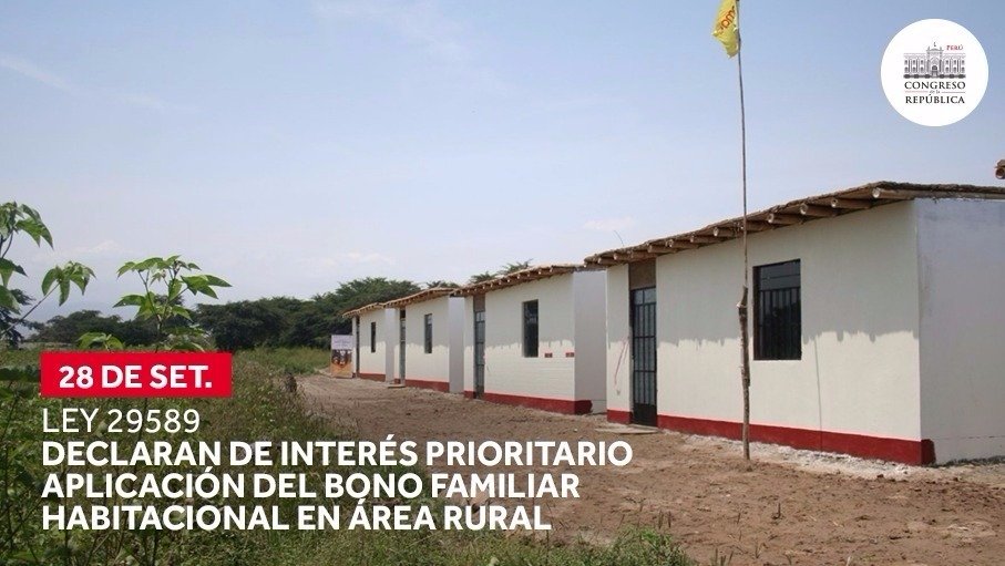 congresoperu's tweet photo. #AtravésDeLosAños
Hace 8 años se promulgó la Ley N° 29589 con la finalidad de priorizar la construcción de viviendas en las zonas rurales del país a través de la aplicación del Bono Familiar Habitacional en el Área Rural, #BFHR.  ► https://t.co/t8OF4VjbT1 https://t.co/OAF4ZKXS2l