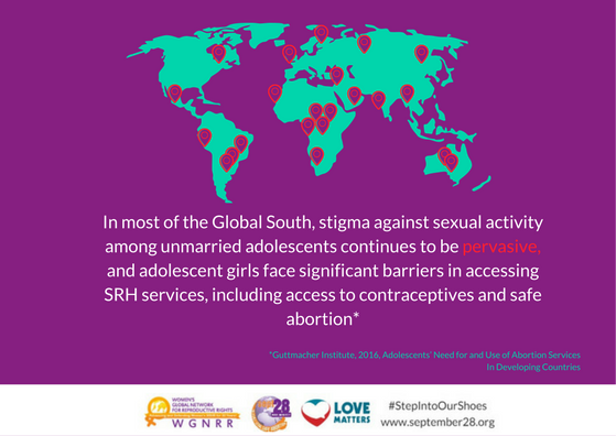 riseupforgirls's tweet photo. Stigma creates barriers to reproductive healthcare, contributing to unsafe abortion around the world. Rise Up Youth Champions like @Hidden_Pockets work to end that stigma and improve sexual and reproductive health rights! #letstalkabortion #safeabortionday #StepintoOurShoes https://t.co/sCZKEZJpaB