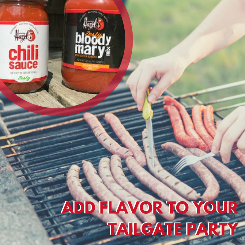 amazinghazels's tweet photo. Tailgating this weekend? Don't forget to pack #AmazingHazel's #ChiliSauce and #BloodyMary Mix! https://t.co/At5wDqPFe8