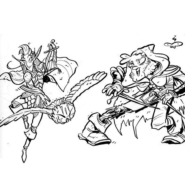 MaxBareArt's tweet photo. More “Rolled & Told” sketches! Playing with a couple of their characters: Vesska, Huck and Flake the owl! 🦉
You can play modules with these characters in the latest issue of #rolledandtold out now from @lionforge !
🦉🎲🦉🎲🦉🎲
#dungeonsanddragons #tabletopgames #maxbareart https://t.co/J2VssnsxgB