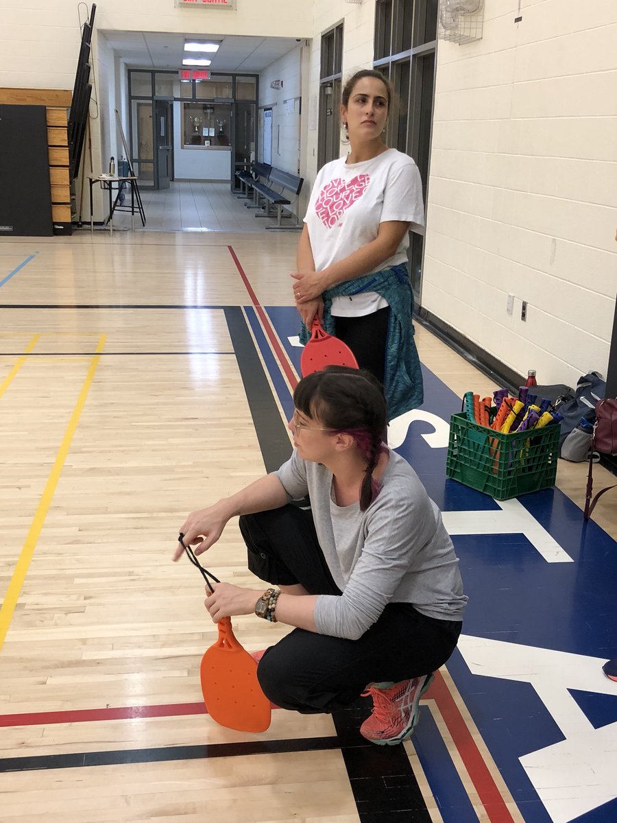 m_marycatherine's tweet photo. Introducing Pickleball and sharing all the intricate rules of engagement. Thank you @MrRaymondHPE for introducing this fantastic game sweeping the nation! #GECDSBProud https://t.co/4AqjGB6pLC