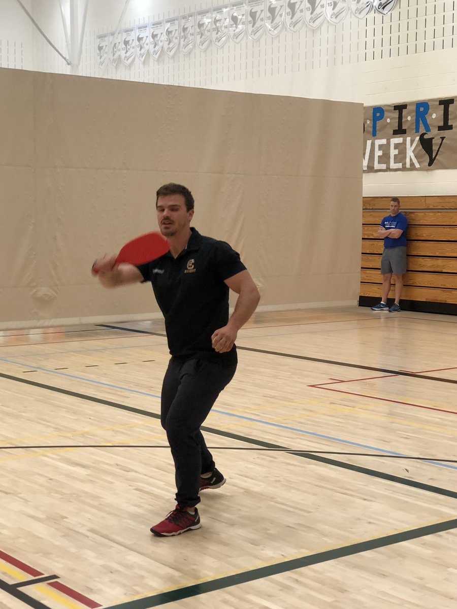 m_marycatherine's tweet photo. Introducing Pickleball and sharing all the intricate rules of engagement. Thank you @MrRaymondHPE for introducing this fantastic game sweeping the nation! #GECDSBProud https://t.co/4AqjGB6pLC