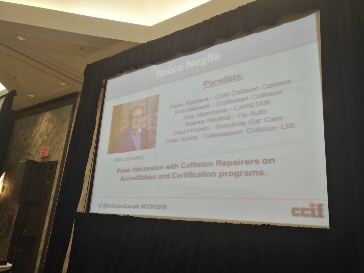 CollisionCanada's tweet photo. Last panel discussion for the day on #accreditation #ccif2018 #vancouver https://t.co/tAx6NU5Fya