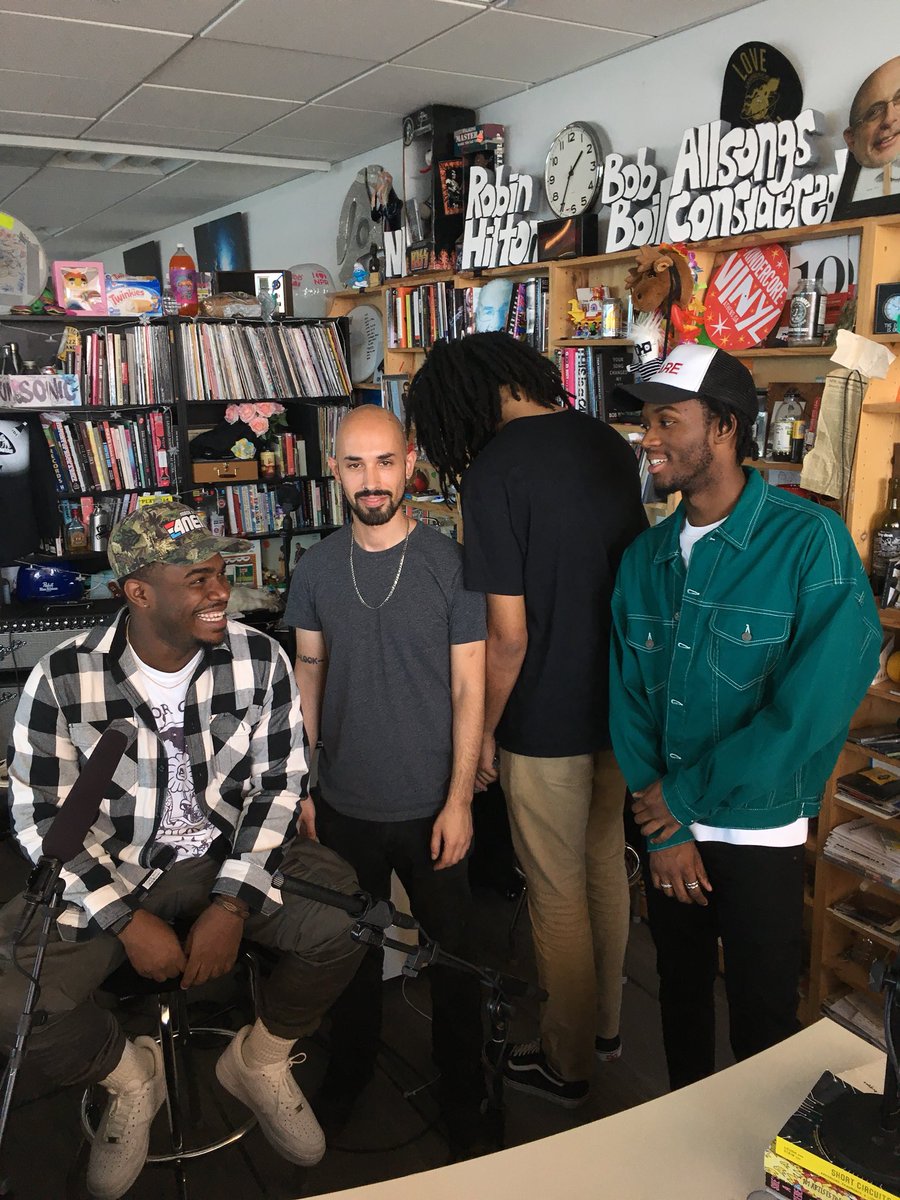 sabaPIVOT's tweet photo. MY TINY DESK IS DROPPING OCTOBER 1ST. I BROUGHT EVERYONE WHO WORKED ON ‘CARE FOR ME’... OH YEAH, AND I ALSO BROUGHT MY DAD https://t.co/2KgLQWnq1W