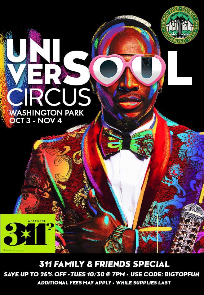 What are you doing on Tuesday, October 30th at 7p? Treat your family to a fun night out at the <a href="/UniverSoulCirc/">UniverSoul Circus</a>! Enjoy savings of up to 25% compliments of the 311 Community Engagement Campaign by using code BIGTOPFUN at checkout.

bit.ly/2DD3Jkf
