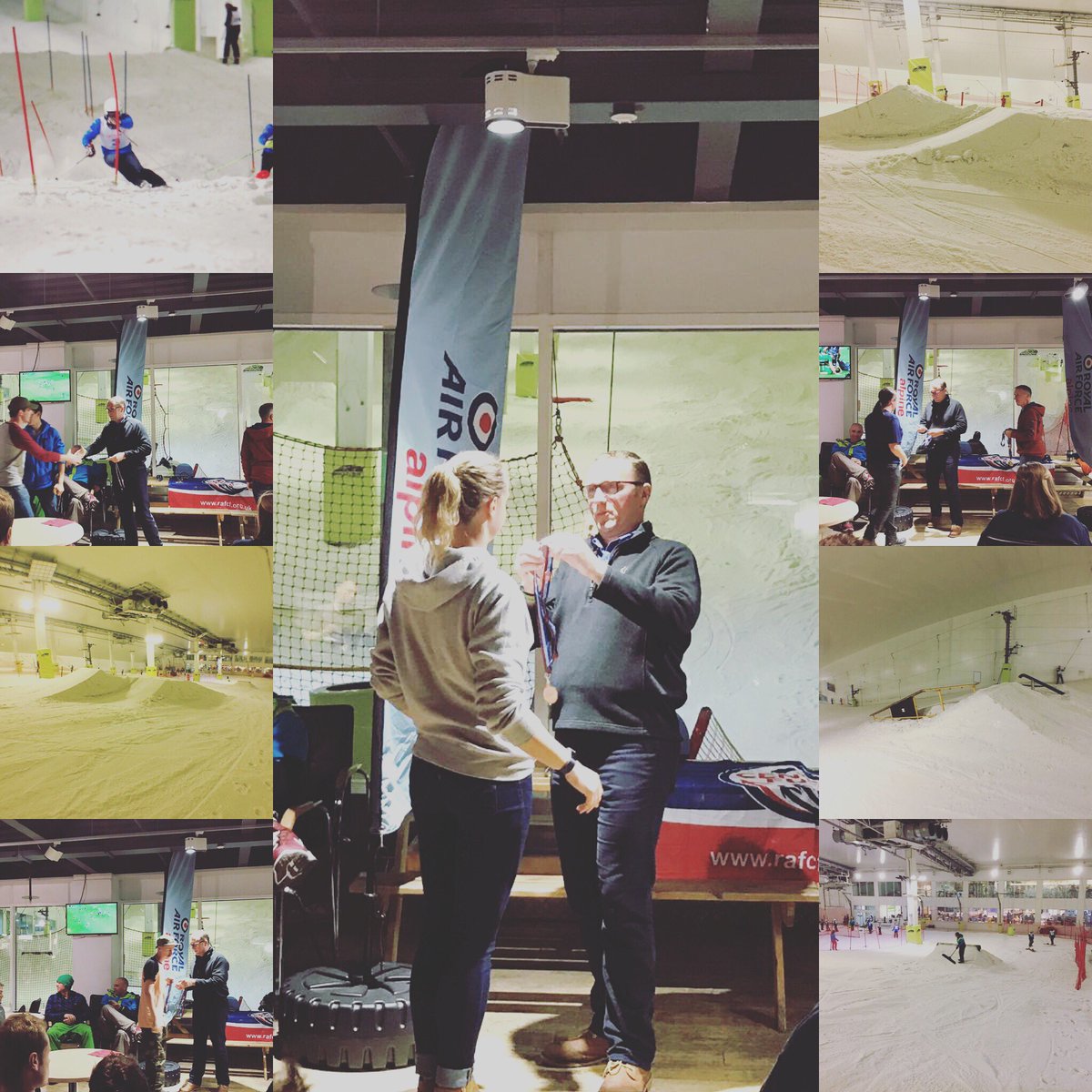rafwintersport's tweet photo. Inter-station indoor winners:
Ski Slalom: Cranwell
Ski Inter-UAS: ESUAS
Slopestyle Team: Marham
See you at RAF Alpine Champs ๐ฟ๐๐ฟ in Austria 12-26 Jan 19. Details on Defence Connect or ask your station OIC.
#noordinaryjob #raf100 #rafskiteam #rafskichamps #rafsnowboarding https://t.co/fQY1WhnDVF