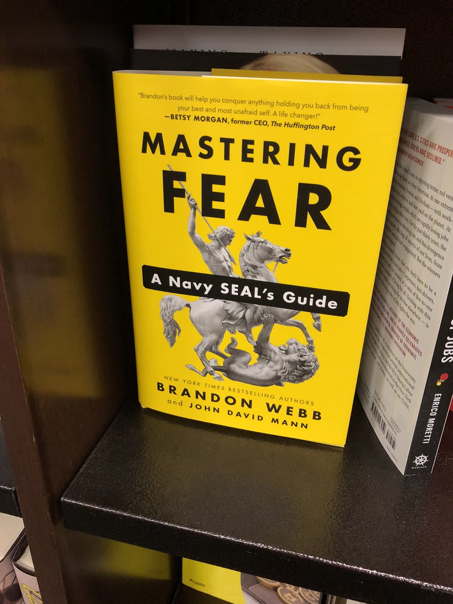 runningdmc's tweet photo. At the bookstore w Declan. What 11-year old asks for books? It’s like asking for broccoli. So we had to come out.
But we found this. So excellent trip. (Read it if you haven’t!)
#masteringfear @BrandonTWebb https://t.co/nSfqtvvlNM https://t.co/LDgxfVRYRp
