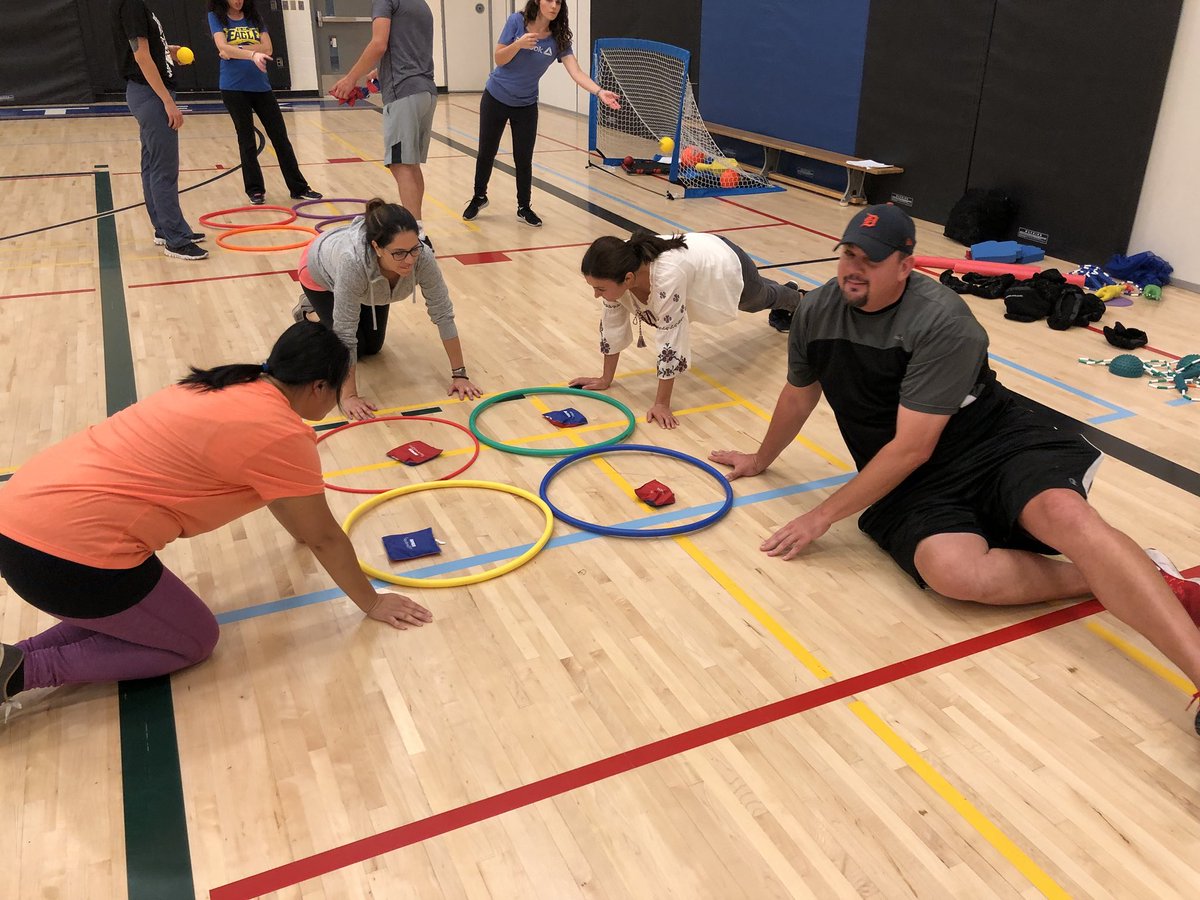 m_marycatherine's tweet photo. John Byl, past President of CIRA shares tons of warm up games and activities for any educator to take right to the classroom, gymnasium or outdoor space! #GECDSBProud to have your expertise with us this evening for Flexing Body and Mind 2018. https://t.co/T7M3yfZEJE