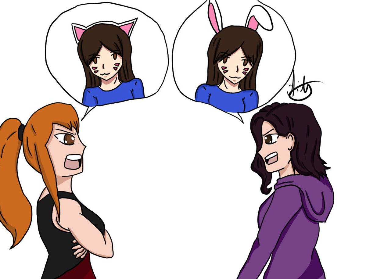 HinnaJPAidy's tweet photo. #Brigitte VS #DMON

#DVA looks like a rabbit or a cat ?

#Overwatchfanart #mekamechanic #dvamon https://t.co/jmZ6C2SDTy