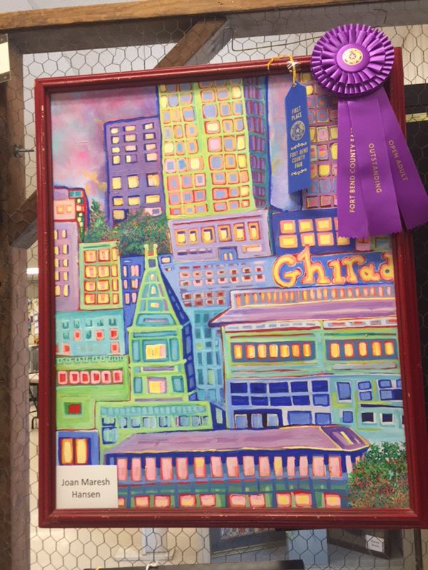 SLMSTitans's tweet photo. Congratulations to SLMS art teacher Joan Maresh for her winning entry in the adult competition for the Fort Bend County Fair! ⁦@FortBendISD⁩ ⁦@FortBendCounty⁩ https://t.co/agODDOYMiR