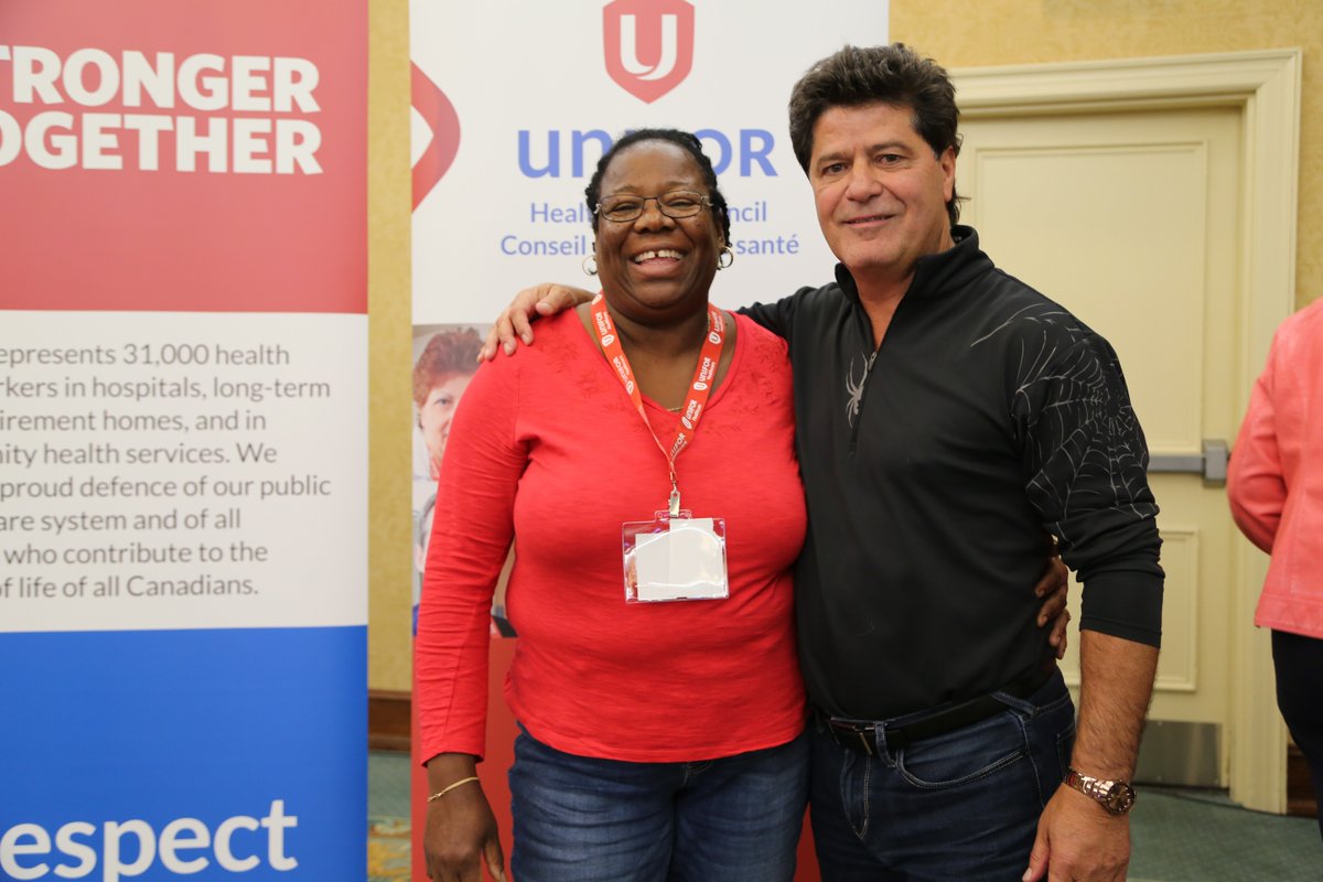 UniforTogether's tweet photo. Honoured to be in a room with so many dedicated health care workers and activists. Your work touches all of our lives and #Unifor will continue to fight for your safety and health at work #UniforHealth https://t.co/AiRPsTwsYY