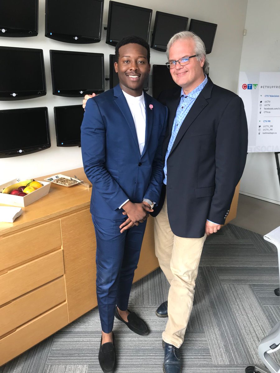CTV_PR's tweet photo. A throwback to this years @CTV #Upfront when @hall_m_brandon sat down with @billharris_tv to talk all about his new show #GodFriendedMe premiering this Sunday on CTV. #CTVFall2018 #GetIntoIt https://t.co/CE3HKrVGRO