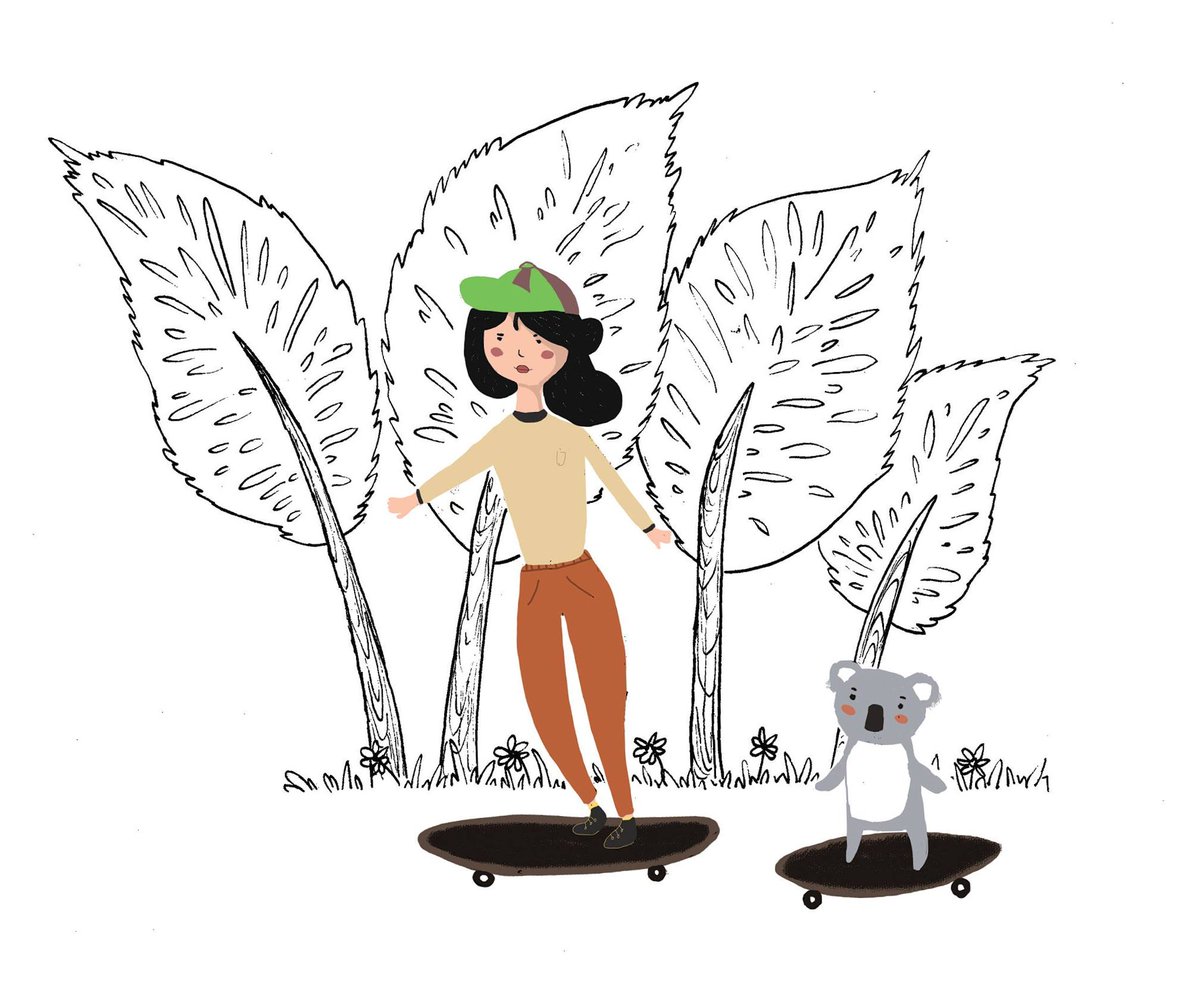 AnnePrints's tweet photo. Quick digital/hand drawn doodles 
#digital #digitalart #pen #fineliner #digitalandtraditional #mix #cute #lady #woman #girl #character #characterdesign #skateboard #coolchick #koala #koalabear #cute #adorable #animalillustration #animals #people #illustrationnow #illustration https://t.co/m2KAw2Z4Cw