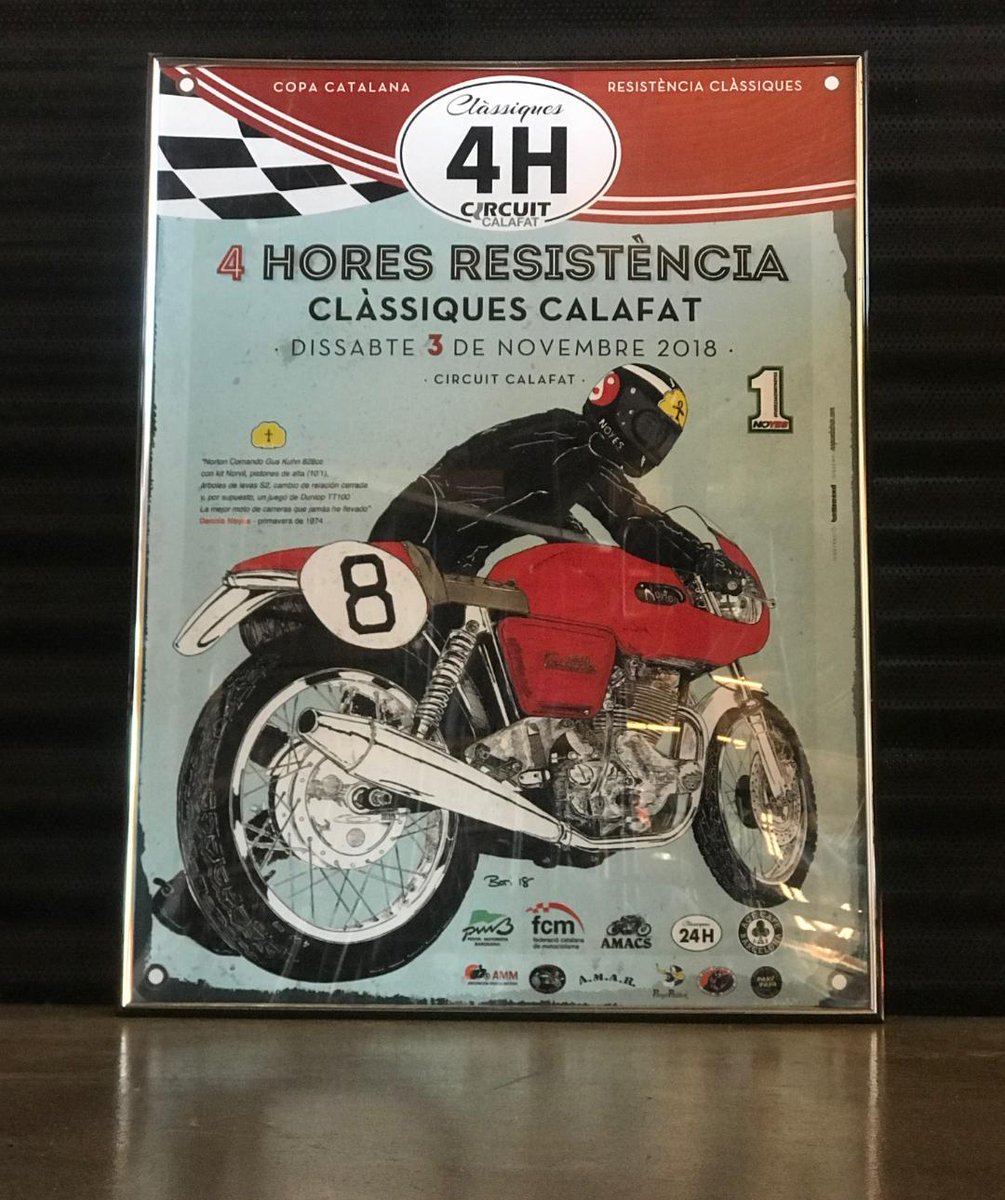 Gracias a la Peña Motorista de Barcelona y a Javier Gil por este homenaje. Os espero el 3 de noviembre en uno de los circuitos donde más vueltas he dado: Calafat. Kenny y yo esteremos presentes para el sorteo de su casco, promovido por el Campeonato de clásicas.