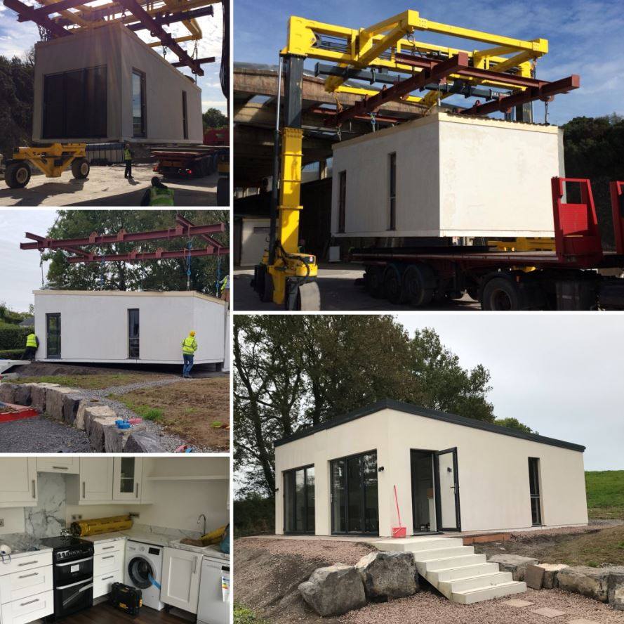 BuildWrightMCH's tweet photo. Installation day earlier in the week for this luxury #concrete #modularhome Build fast and without compromise, BuildWright! https://t.co/mJr3vP9GLm