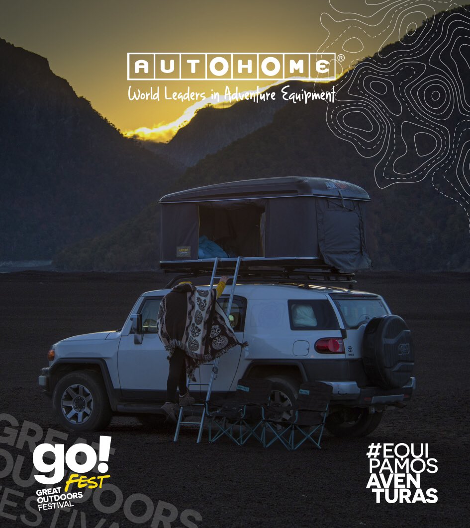 GoFest_Chile's tweet photo. Las carpas de techo #Autohome han cambiado la manera de acampar de miles de personas en todo el mundo @autohomecl empresa organizadora de #GoFestChile presenta una variedad de alternativas y modelos para cualquier tipo de travesía. #GoFest2018 #ValledeCuracaví #EquipamosAventuras https://t.co/dlJFEh0UzT