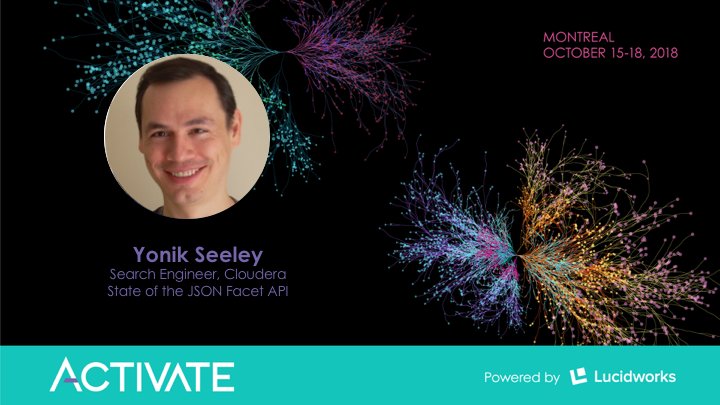 Activate_Conf's tweet image. Learn from the creator of #Solr, @cloudera search engineer, Lucene/Solr committer, @Lucidworks Co-Founder, and ASF Member Yonik Seeley @lucene_solr about the recent developments in Solr's JSON Facet API: okt.to/X6BBcg #activatesearch #activate18