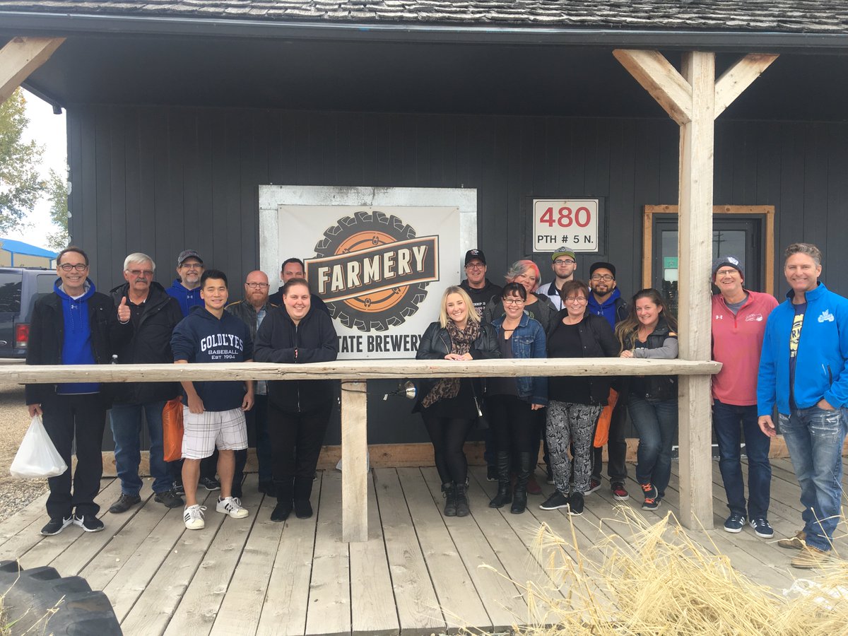 FarmeryBrewery's tweet photo. The Goldeyes Crew stopped by today for a Farmery VIP Tour and Lunch today! Thanks for making the trip out despite the chilly weather! @Wpg_Goldeyes #GoGoldeyes #winnnipeg #manitoba #farmeryestatebrewery #neepawa #mb https://t.co/wdmMPfxtGO