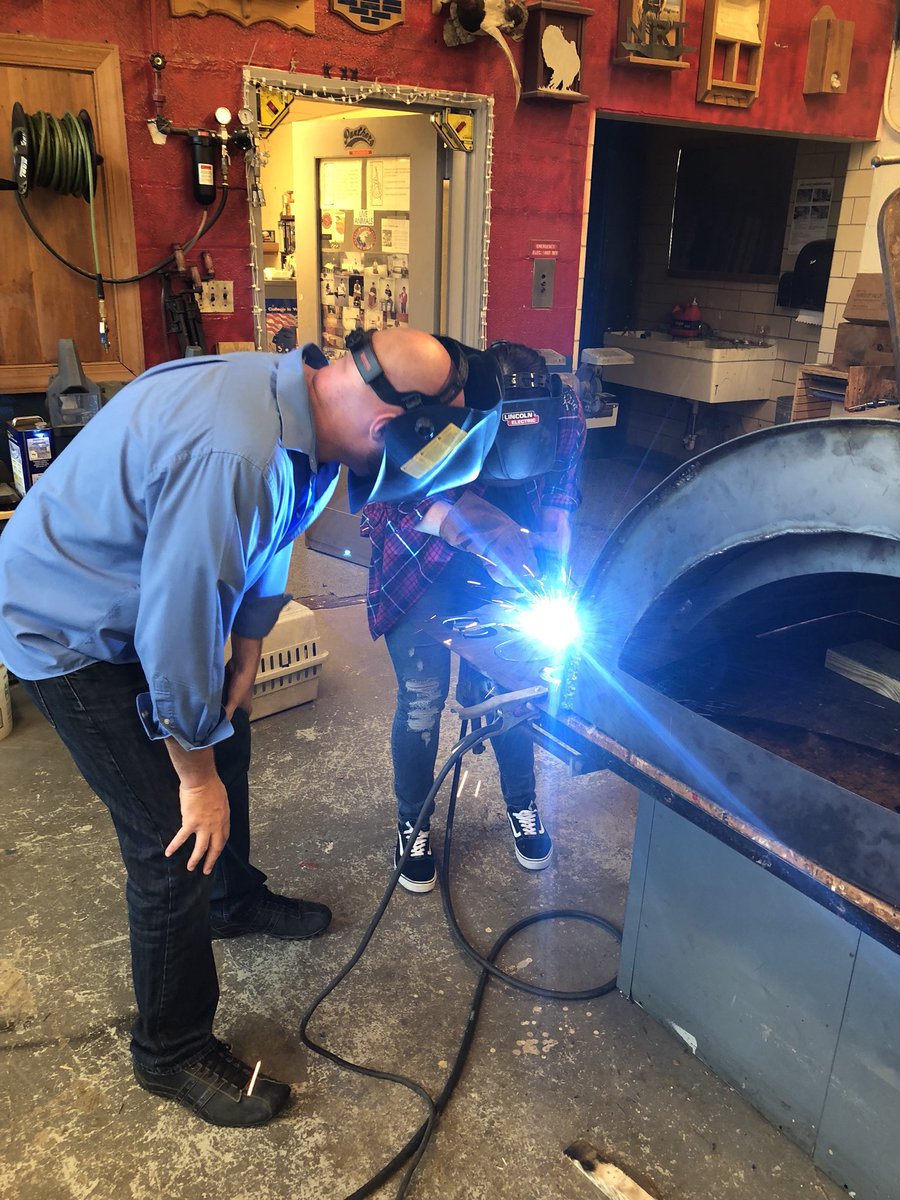 You may not know this, but Mr. Delauter is a skilled welder! He shared his expertise today with a Carpentry student! <a href="/a_delauter/">Brad A Delauter</a> <a href="/mccoysab/">Sabrina McCoy</a>