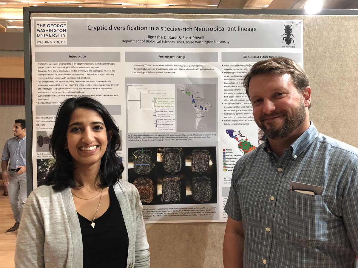 gwbiology's tweet photo. Congratulations to our Harlan Poster Presentation winners undergraduate Daphne Koubourli and grad student Jignasha Rana! Their research was made possible by the Wilbur V. Harlan Summer Research Program. #GWBiology #harlansummerprogram #harlangreenhouse #GW @GWtweets https://t.co/PlPwAOc9TN
