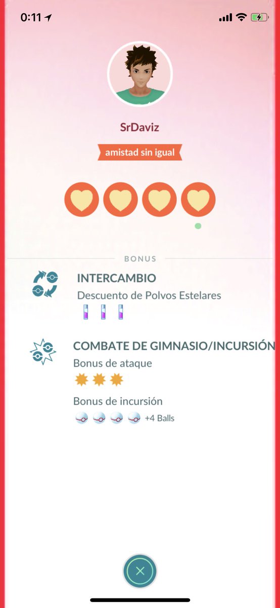 davidsans18's tweet photo. Por fin mi primera amistad sin igual 😍😍
#pokemon #pokemongo #pokemonespaña #pokemonpamplona #TeamInstinct #teamyellow #equipoinstinto #equipo amarillo #nivel40 #nvl40 #nivel40españa #PokemonDay2018 #PokemonGogen3 #nivel40x2 #nvl40x2 https://t.co/OGsGso55ca