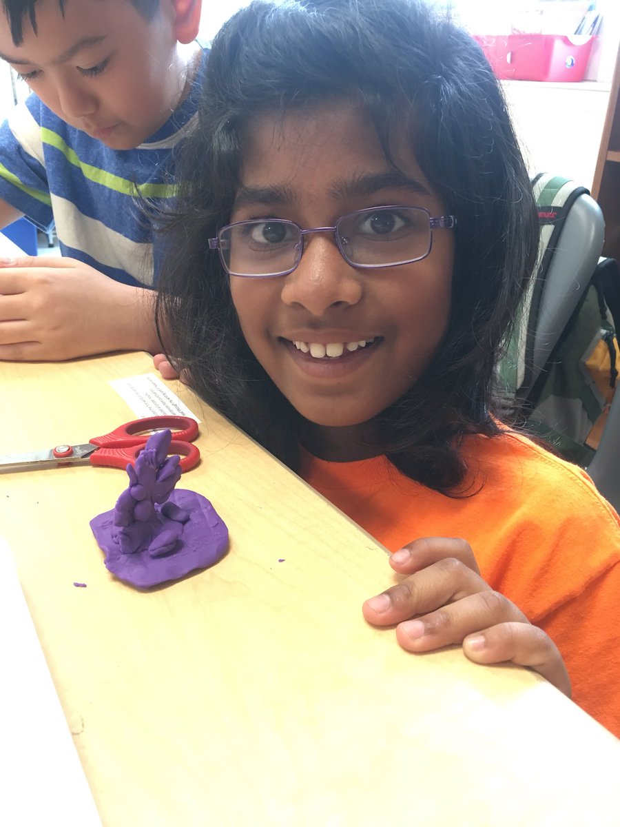 SKoucheravy's tweet photo. Check out our play-doh representations of how Native Americans in Virginia found food during the changing seasons! @MadisonsTrust16 https://t.co/UlW6aJBArH
