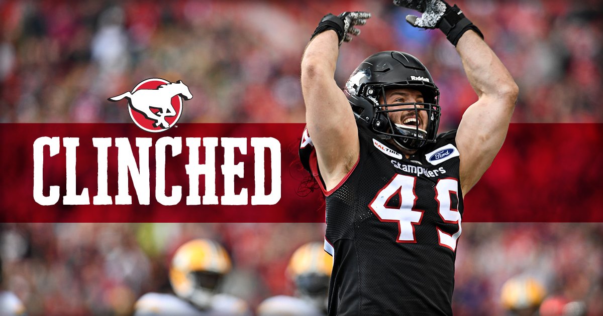 calstampeders's tweet photo. PLAYOFFS, BABY! 

For the 14th straight year, we're going to the dance! https://t.co/5JdBbW2Y8t
