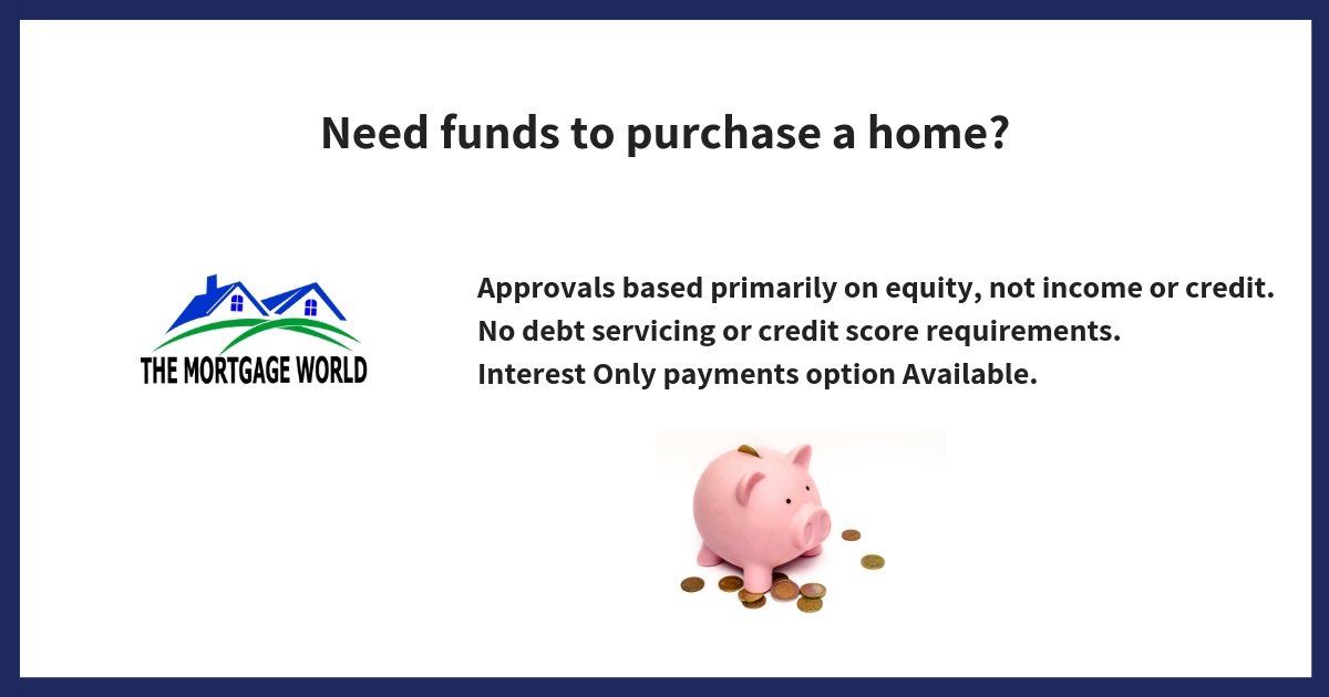 mortgageworldCa's tweet photo. Whether you need funds to purchase a home, consolidate debt or cashing out of your current home equity, We can help. Contact us:
https://t.co/XRPYM6aUB6
#mortgage #loan #realestate #financingoptions #mortgagebroker #bestrates #interestrates #lowrates #themortgageworld #canada https://t.co/ZzbLRU4YPu