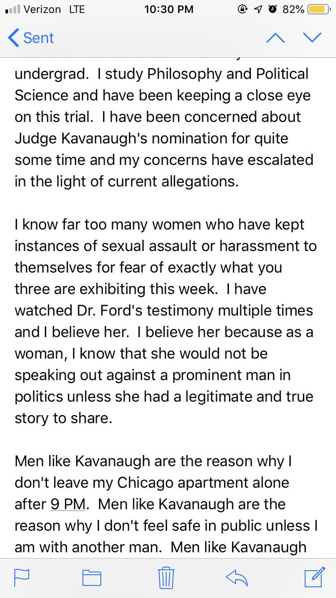 kittykate_12's tweet photo. An email I wrote in suppprt of women everywhere #BelieveWomen https://t.co/USRT6ajL6r