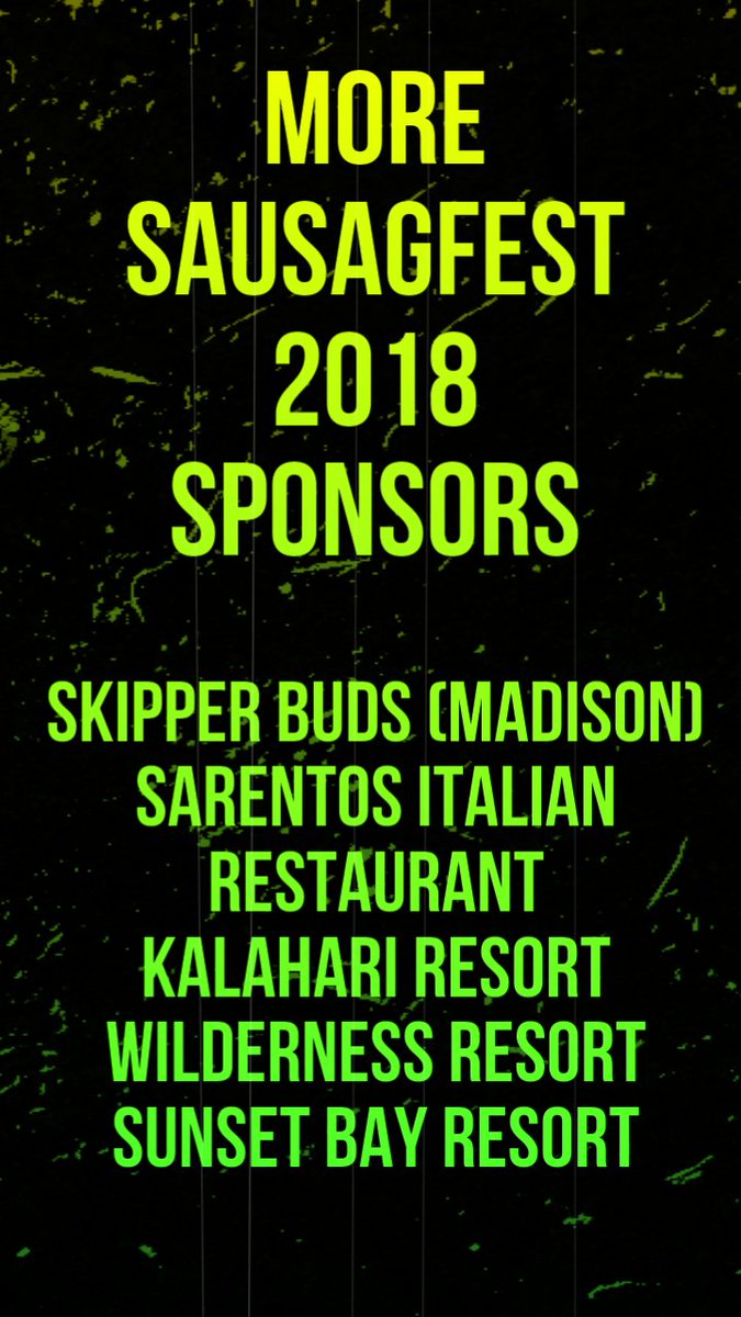 brathousegrill's tweet photo. Thank you to all of our sponsors!  Let's rock the house this Sunday. #Sausagefest https://t.co/xgj4eZDEy9