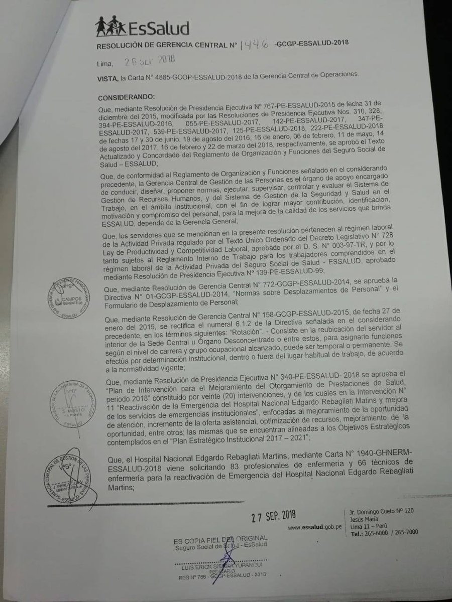 CSinesss's tweet photo. Sres Congresistas @FioreMolinelli aun No contesta sus cartas d desplazamiento arbitrario No justifica legalidad pero #gerente #Barredo ya esta entregando resoluciones de "rotación permanente" a los Lic #CruenEsSalud @MartinVizcarraC Ponga un alto a la corrupción en @EsSaludPeru https://t.co/MQaCzdrbvb
