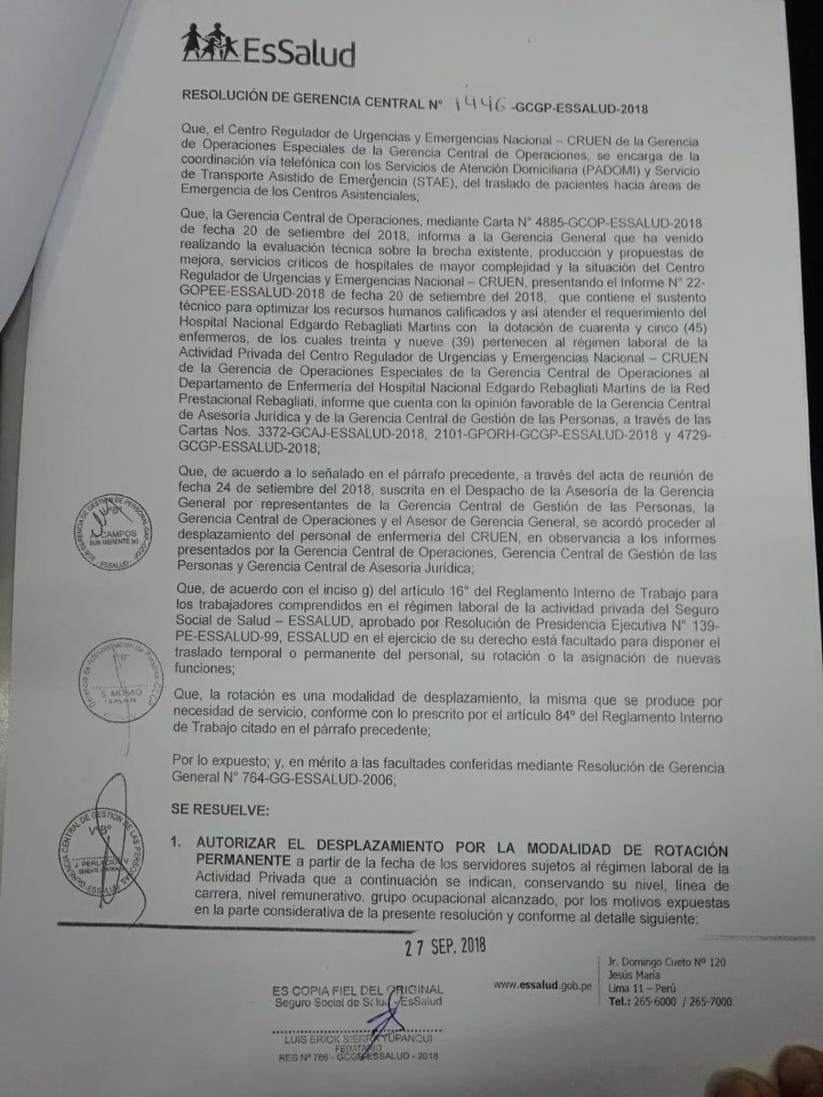 CSinesss's tweet photo. Sres Congresistas @FioreMolinelli aun No contesta sus cartas d desplazamiento arbitrario No justifica legalidad pero #gerente #Barredo ya esta entregando resoluciones de "rotación permanente" a los Lic #CruenEsSalud @MartinVizcarraC Ponga un alto a la corrupción en @EsSaludPeru https://t.co/MQaCzdrbvb