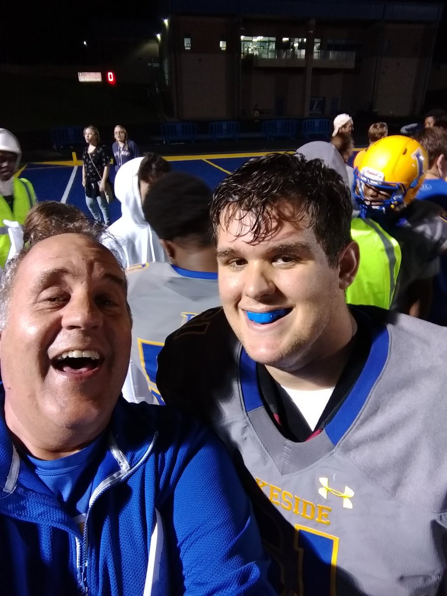 TheRealJerrels's tweet photo. Really proud of the game @MylesJerrels played in his 1st game back from concussion! He played Center, Left Tackle and Right Tackle in Lakeside's 71-48 win over Magnolia. If he would have been told to play Guard he could have blocked for the cycle! https://t.co/OREUiOAFZk