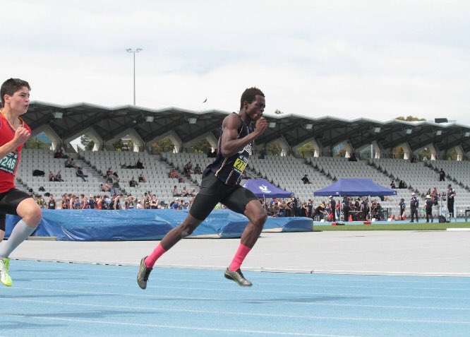 AthsEssendon's tweet photo. Watch @AthsEssendon junior sensation Melvin Monleh tear up the track today in the @AFL grand final half time sprint. #afl⁠ ⁠ #athleticsessendon #strengtheningcommunities @athsvic @AthsAust @Pres_AthsAust #athsvic #athleticsaustralia https://t.co/DVtQLD1XzJ