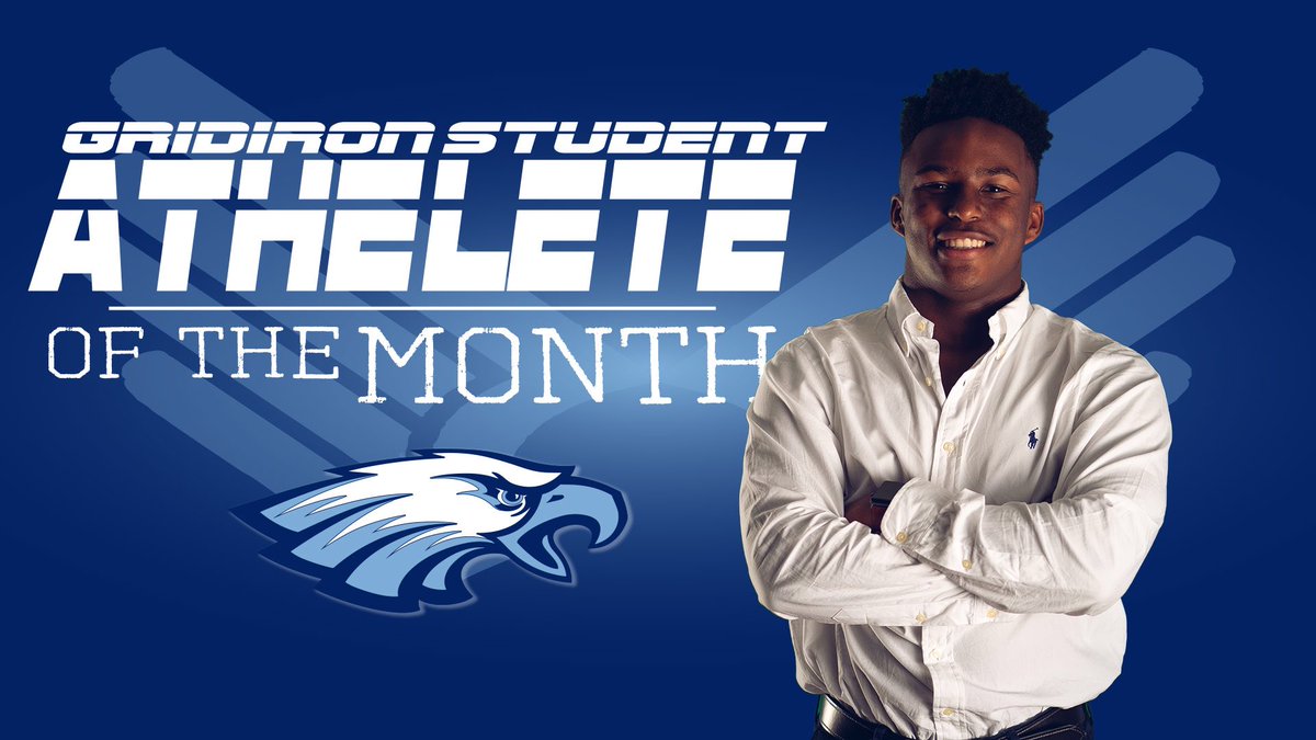 CaleraHigh's tweet photo. Special congratulations to Terry Burrells and Ryan Caver for being selected as this month’s Gridiron Student Athletes for their hard work on and off the field. Go Eagles! 
#FlyAsOne
@Calera_Football https://t.co/nxMKwW24nT