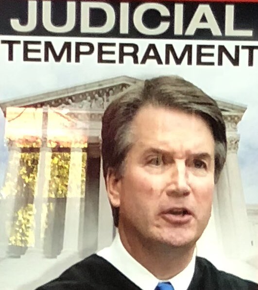 TrumpTheBWipe's tweet photo. @realDonaldTrump The #realKavanaugh revealed ... #KavanaughUnhinged  A Federal judge spouting partisan conspiracy theory ... just what we need on the Supreme Court!
#KavanaughReveled #KavanaughFBI https://t.co/i0r67bsw40