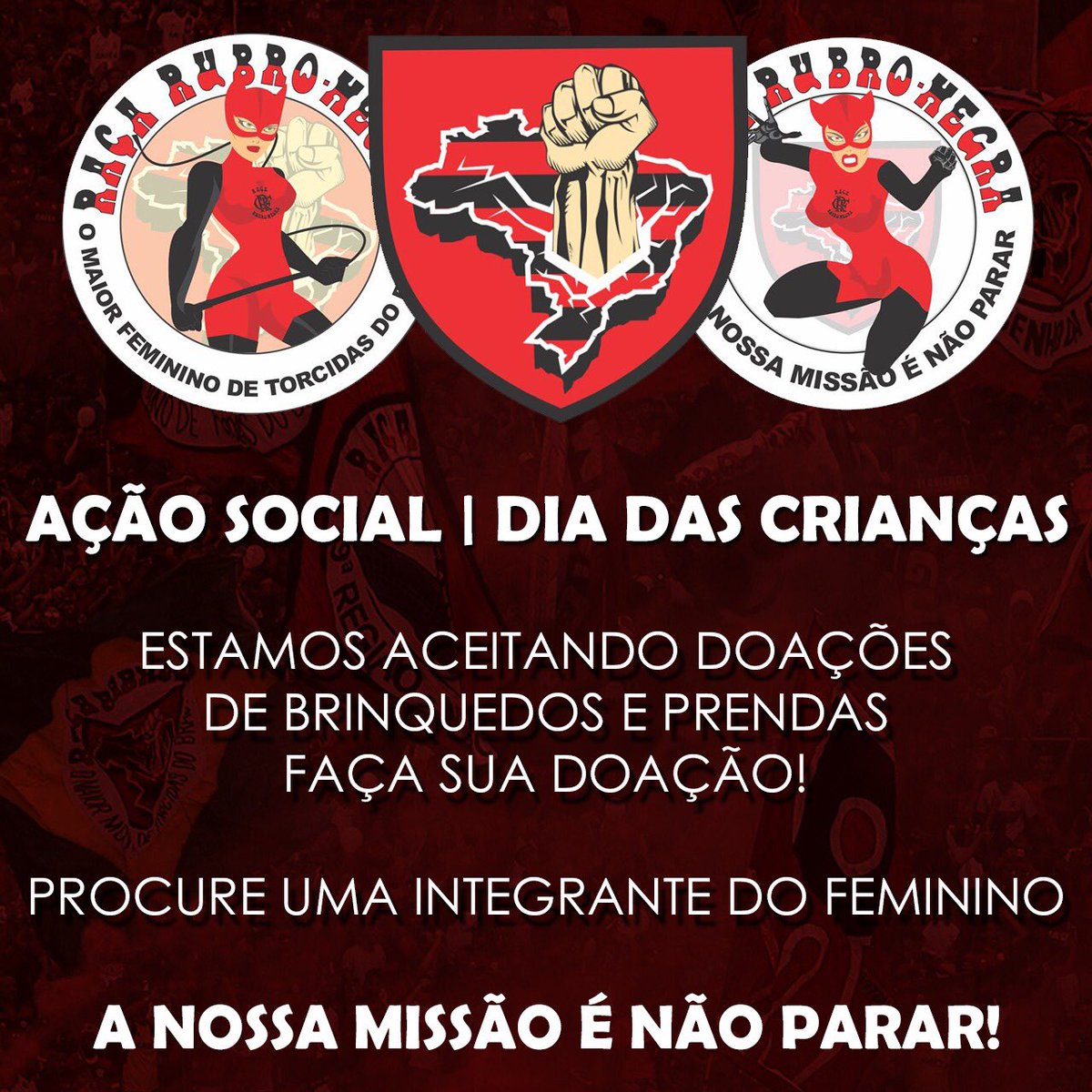 Organizada do Flamengo promove ações solidárias em prol do Dia das Crianças e do Natal Organizada do Flamengo promove ações solidárias em prol do Dia das Crianças e do Natal