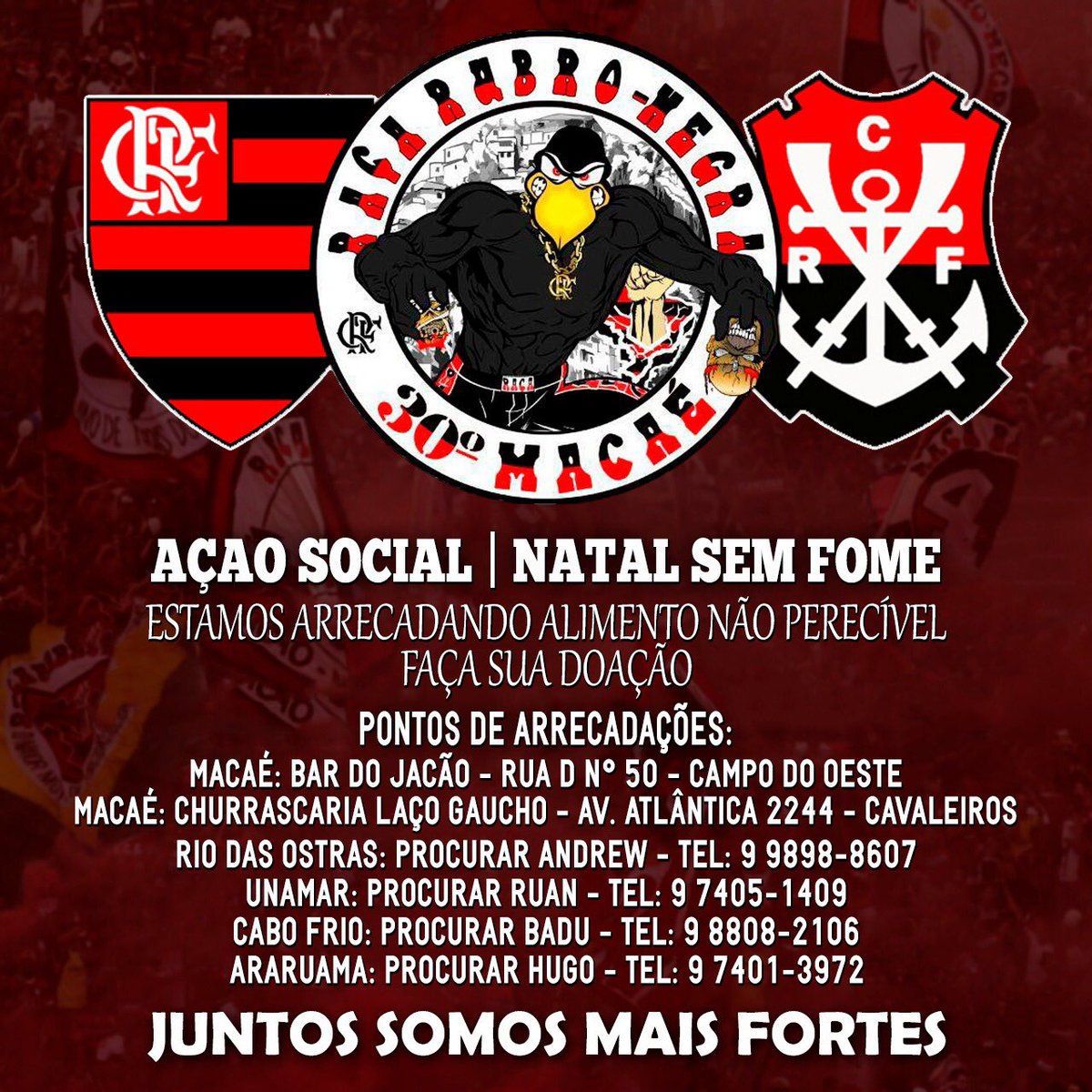 Organizada do Flamengo promove ações solidárias em prol do Dia das Crianças e do Natal Organizada do Flamengo promove ações solidárias em prol do Dia das Crianças e do Natal