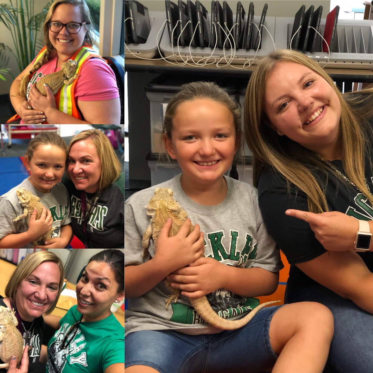 MrsSegovia204's tweet photo. We had an extension from our CALM field trip yesterday with hands-on experiences examining the various desert plant and animal adaptations of a cactus 🌵 piece from our yard and our family pet, Reptar the bearded dragon! #BuckleyBengals #BurtonStory https://t.co/N4onNsNr17