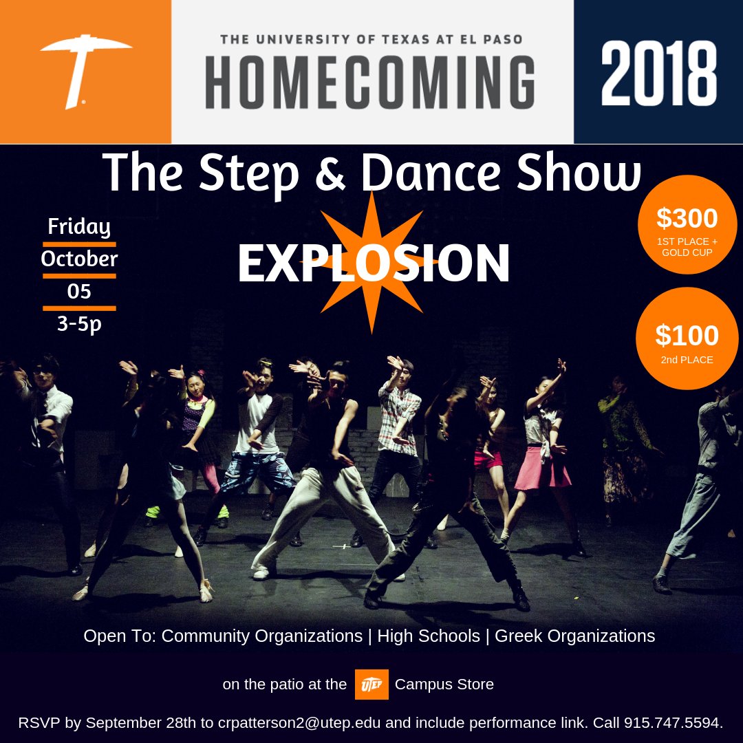 UTEPCampusStore's tweet image. They're taking the challenge to win!  It's UTEP's #SigmaLambdaBeta International Fraternity Inc. The #KinEticKappaEpsilon Chapter.  The Homecoming Step Dance Explosion on the patio of the UTEP Campus Store.