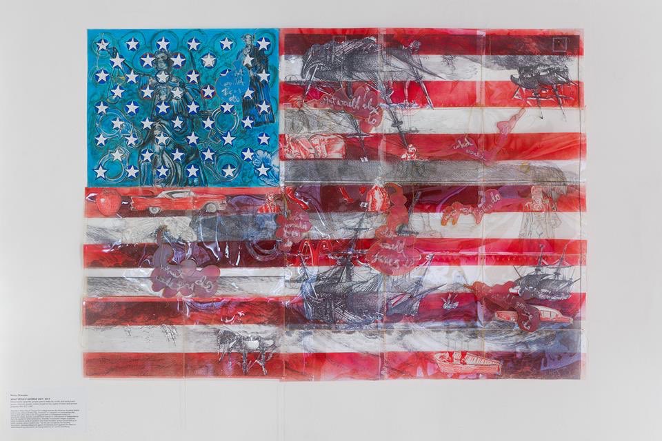 OSHBklyn's tweet photo. We are excited that @Red2Blue_org will be at Sunday’s #Community Flag Making event at 4:30 to discuss #canvassing to get out the vote this fall! Come learn how you can get involved, while making #flags with the whole family! 🔹Photo by Etienne Frossard #forwhichitstands exhibit https://t.co/12GVTuycNT