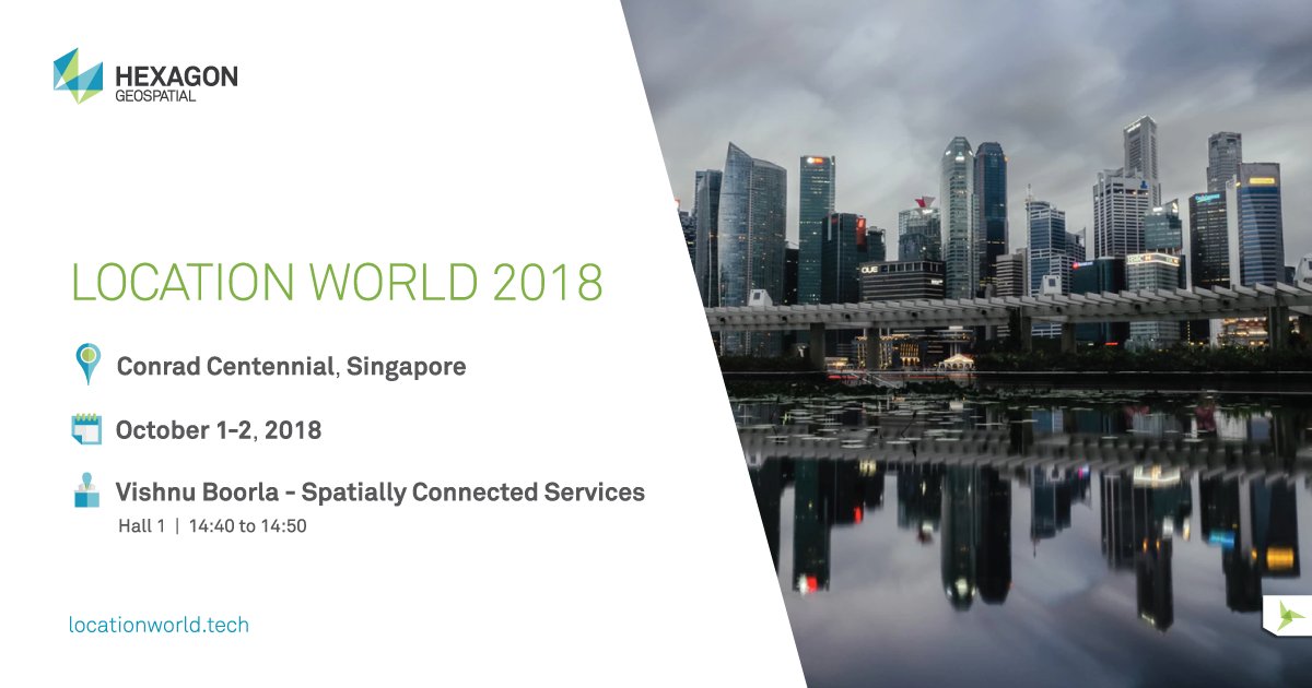 HexagonSIG's tweet image. Join us at Location World 2018 and hear @vboorla  as he unveils how to bridge the divide between #SmartDigitalReality and #LocationIntelligence on 2 October. #AtMyLocale hxgn.biz/2DJVmDg