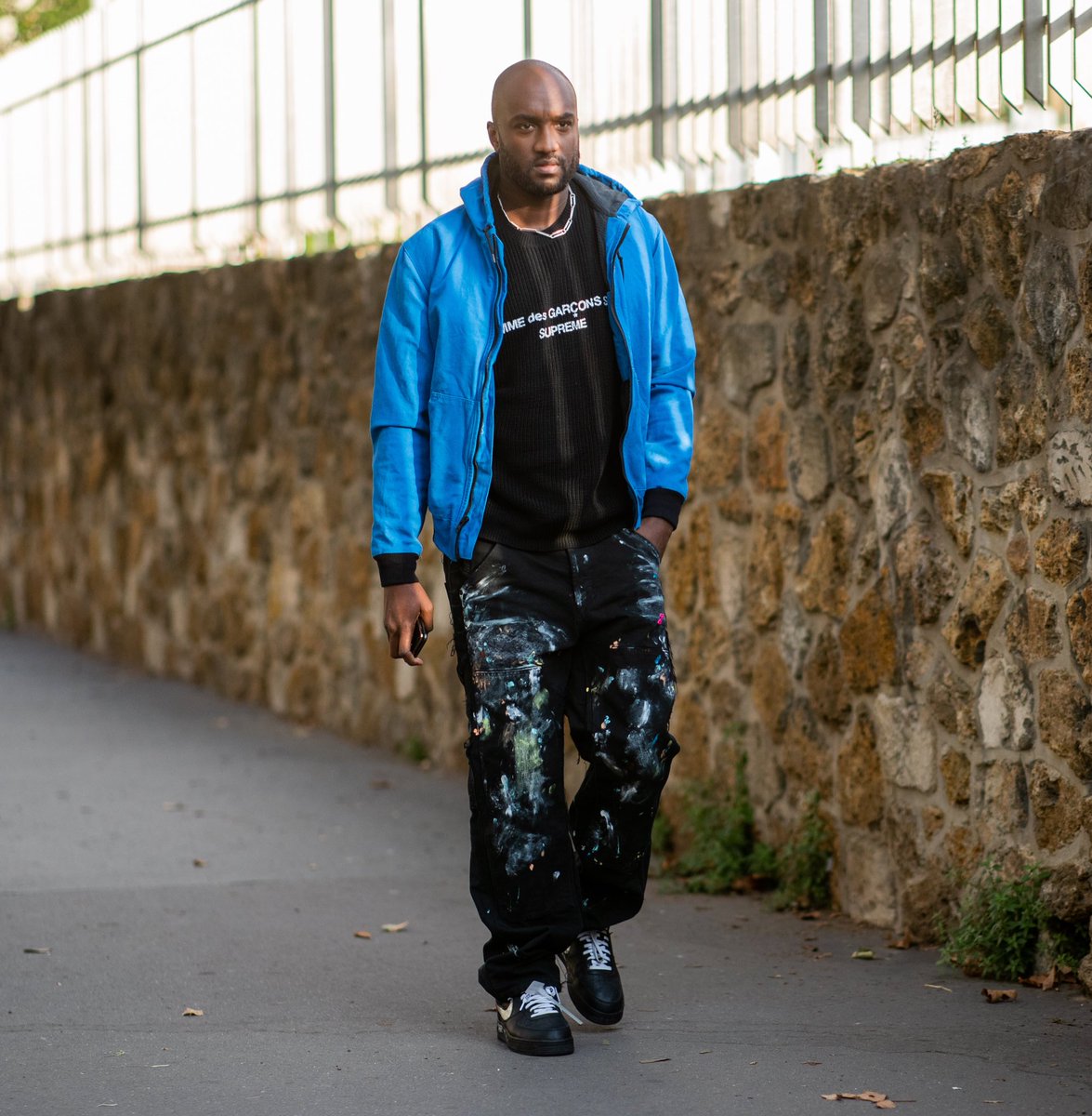 Complex Sneakers on X: .@virgilabloh strolling Paris in MoMA x