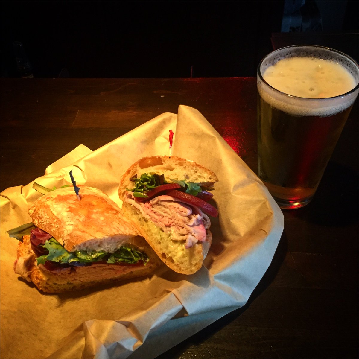 DevilsDill's tweet photo. It's the high life here at Devil's Dill.... Our special tonight is roasted pork loin, pickled beets, lemon-caper aioli, and fresh greens. Goes great with a cold beer at our sister bar, No Fun.  Come on by or order online at https://t.co/RQA09BYkFU https://t.co/8HtxyjDW27